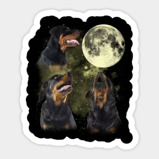 Classic Dog Breed Rottweilers The Moon Sticker